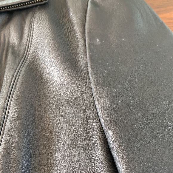 Vintage? JLC New York Outerwear Black Leather Wrap Tie Jacket Large L Y2K - Picture 12 of 13